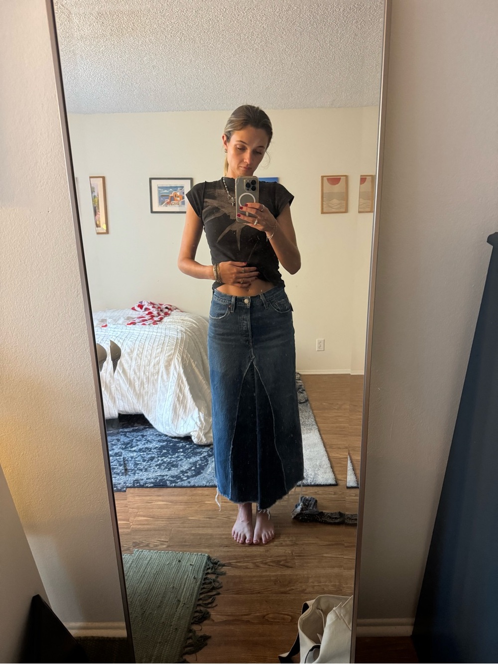 Levi’s Dark Blue Denim Maxi Skirt